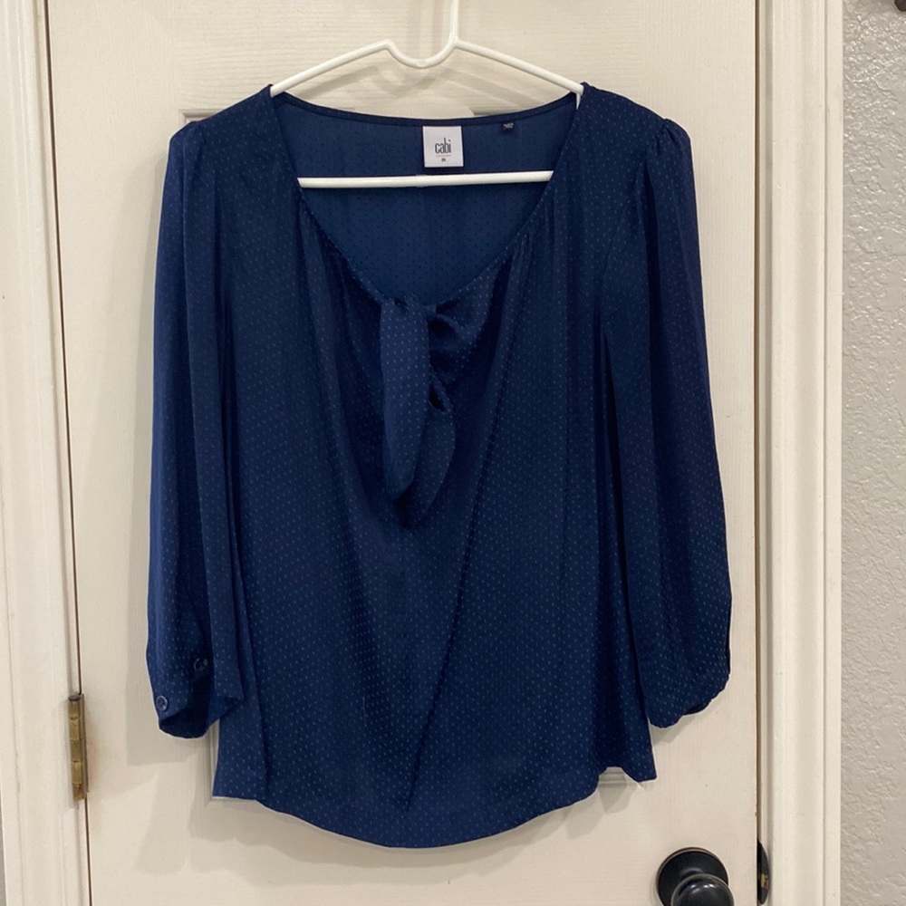 CAbi navy blouse.